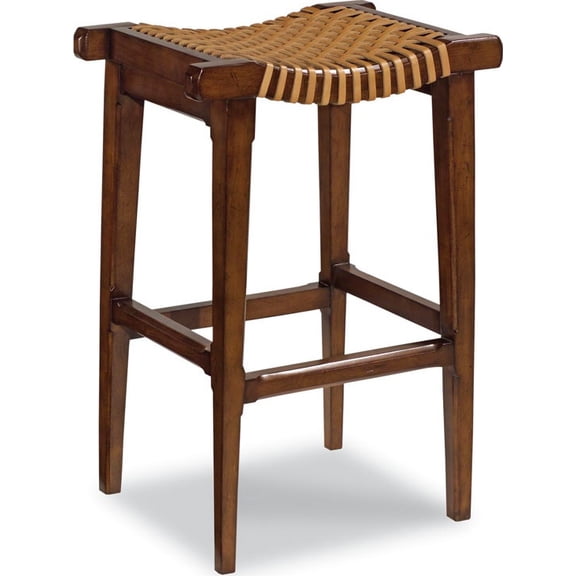 Antique African Wood Bar Stool, Chieftain Style