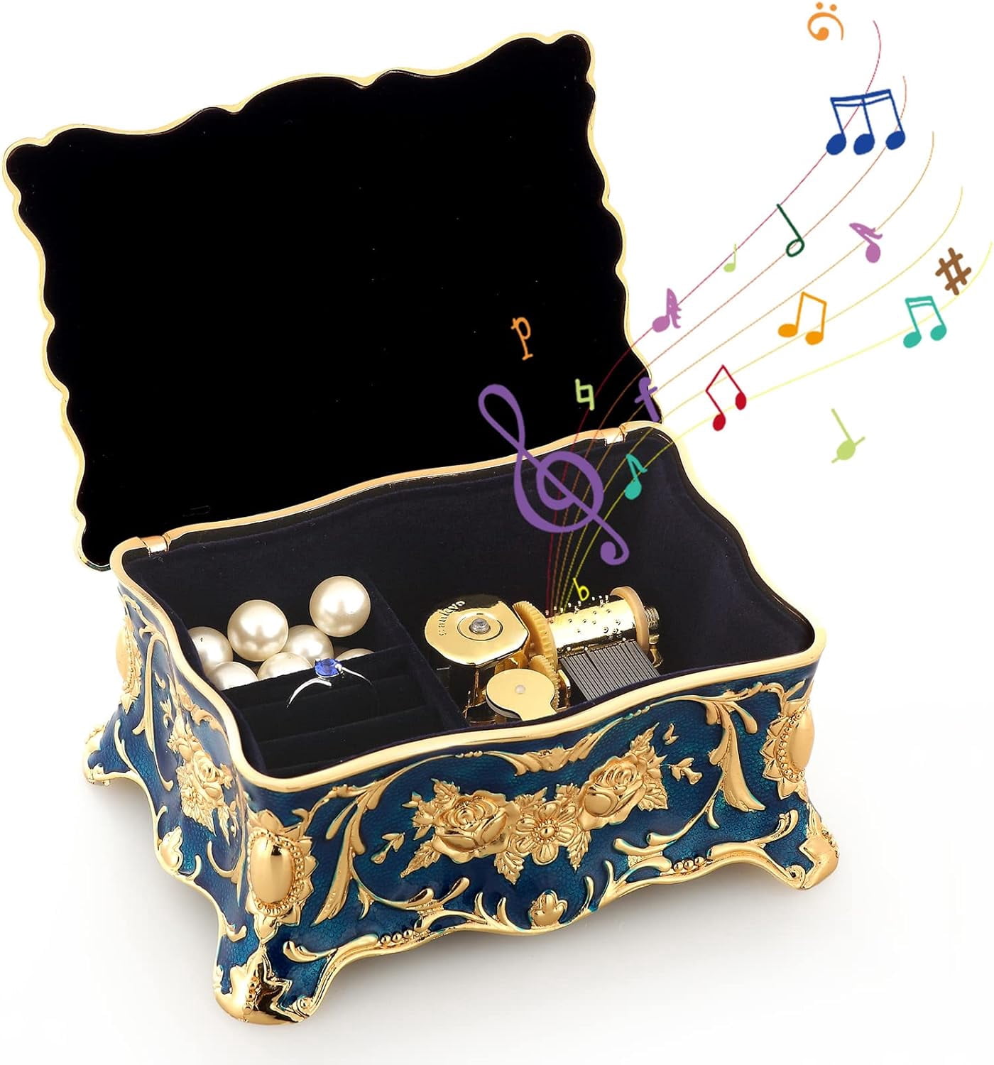 Boîte à Musique Falado En Métal - Forme Cœur - My Heart Will Go On - Cadeau Romantique - Remontoir