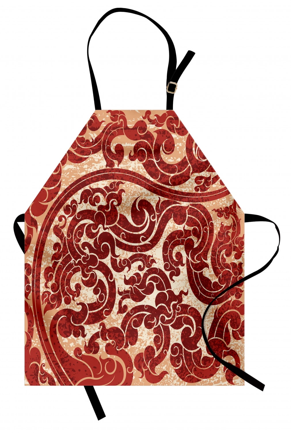 Antique Apron Thai Culture Vector Abstract Background Flower Pattern ...