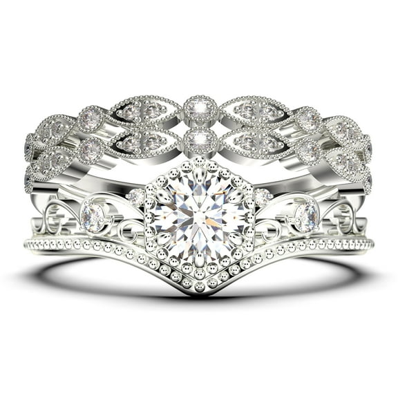 Antique Milgrain Art Deco 2.50 Carat Round Cut Crown Morganite And ...