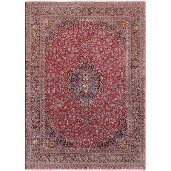 Antique Azerbaijan Red Lamb's Wool Area Rug 10 ft. 7 in. X 15 ft. 0 in.