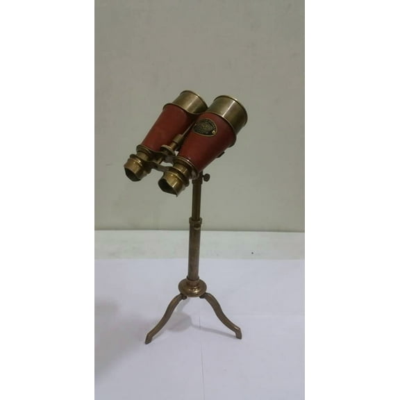 Antique BRASS Kelvin & Hughes London 1917 Binocular with tripod