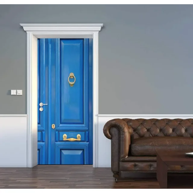 Antique Bank Vault Door Metal 3D Stickers Removable Self Adhesive