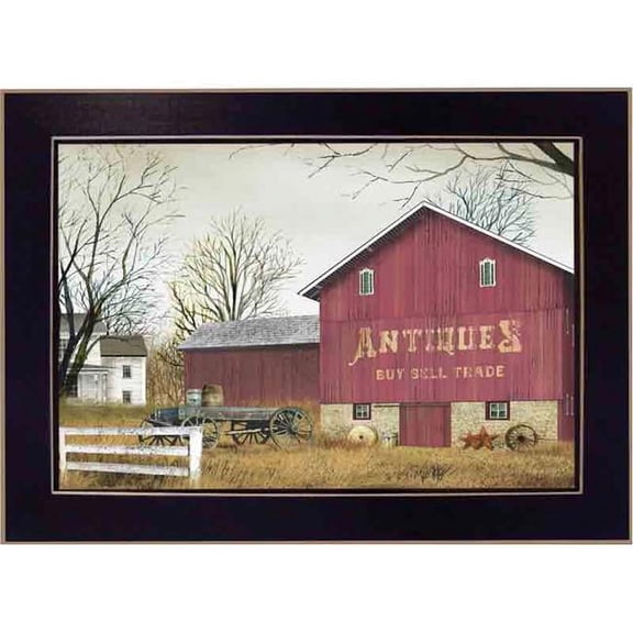 Trendy Decor4U "Antique Barn" By Billy Jacobs, Printed Wall Art, Ready To Hang Framed Poster, Black Frame - Finish:Multi-Finish:Multi
