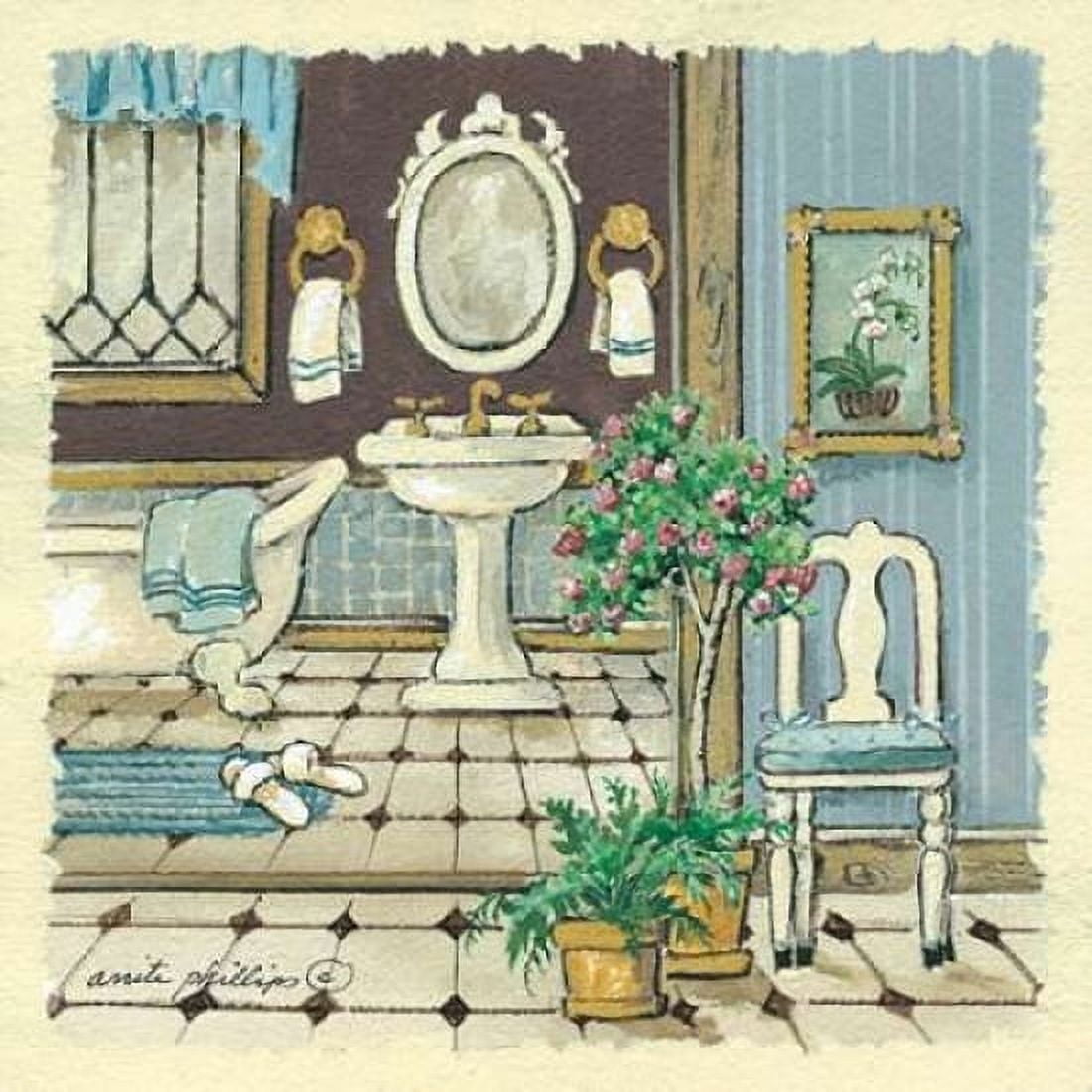 Antique Bath I Canvas Art - Anita Phillips (24 x 24)