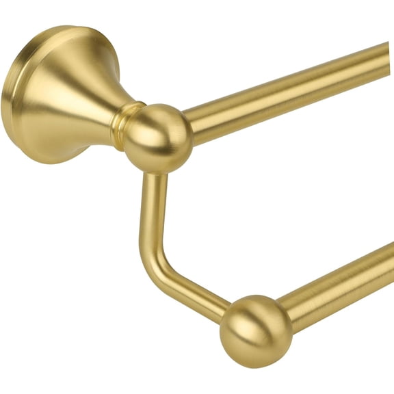 Antique Bathroom Double Towel Bar Brushed Gold, 24 Inch Towel Racks for Bathroom Wall Mounted,Bathroom Towel Holder,Two Towel Rod Hanger for Hotel