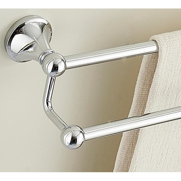 Antique Bathroom Double Towel Bar Chrome, 24 Inch Towel Racks for Bathroom Wall Mounted,Bathroom Towel Holder,Bathroom Two Towel Hanger Rod
