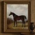 thumbnail image 1 of Antique Bay Horse Portrait Art Poster Equestrian Wall Decor Home Decor, 12x18 UNFRAMED, 1 of 3
