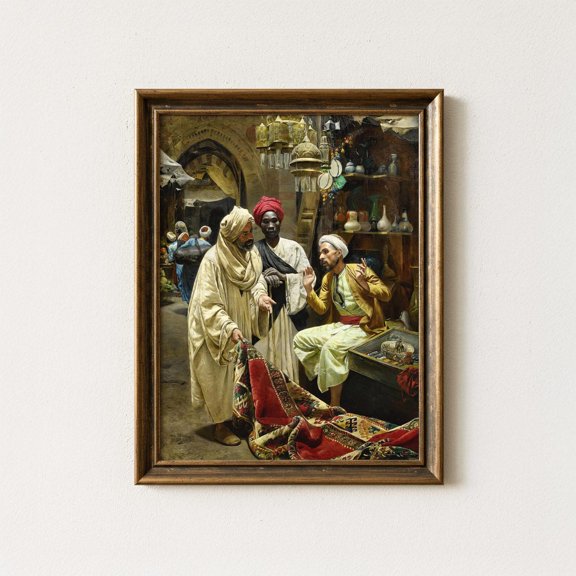 Antique Bazaar Market Orientalist Moody Earthy Gallery Wall Art Collection Statement Feature