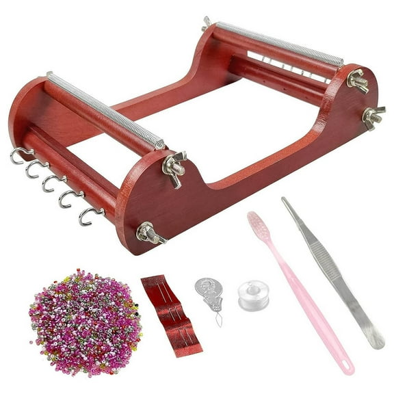 Antique Bead Weaving Machine Vintage Jewelry Making Kit Handcrafted Bead Set for Bracelets Necklaces