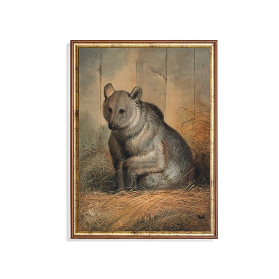 Antique Bear Poster Vintage Animal Wall Art, Farmhouse Decor Home Decor, 16x24 UNFRAMED