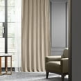 thumbnail image 1 of Half Price Drapes Antique Beige Blackout Faux Silk Taffeta Thermal Weighted Curtain Panel, 50W x 120L, 1 of 6