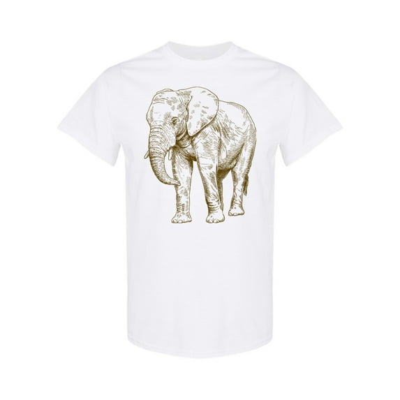 Antique Big Elephant T-Shirt Men -Image by Shutterstock, Male Large