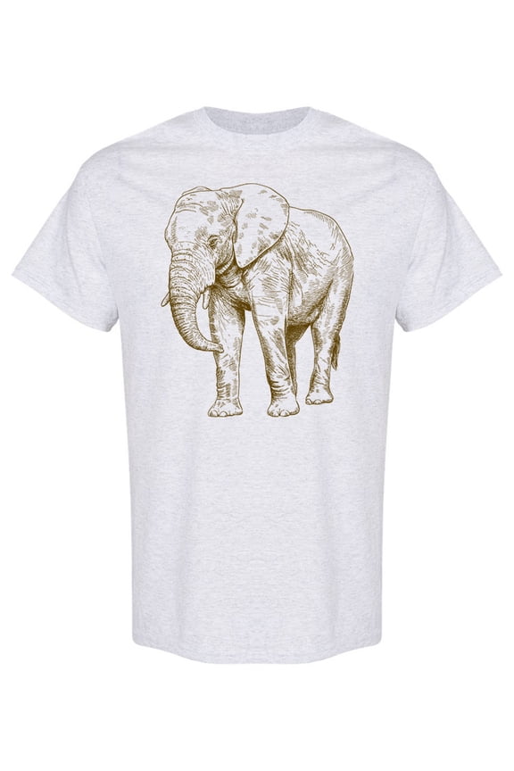 Antique Big Elephant T-Shirt Men -Image by Shutterstock, Male Large