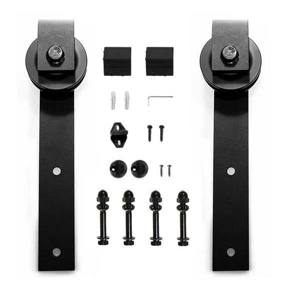 Antique Big Rollers Steel Sliding Barn Wood Door Hardware Kit Closet Set Roller For Interior Sliding Door(not Include Track) ,Easy to Install
