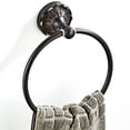 thumbnail image 1 of Antique Black Brass Towel Ring: Stylish Bathroom Accessory for Any Room!, 1 of 10