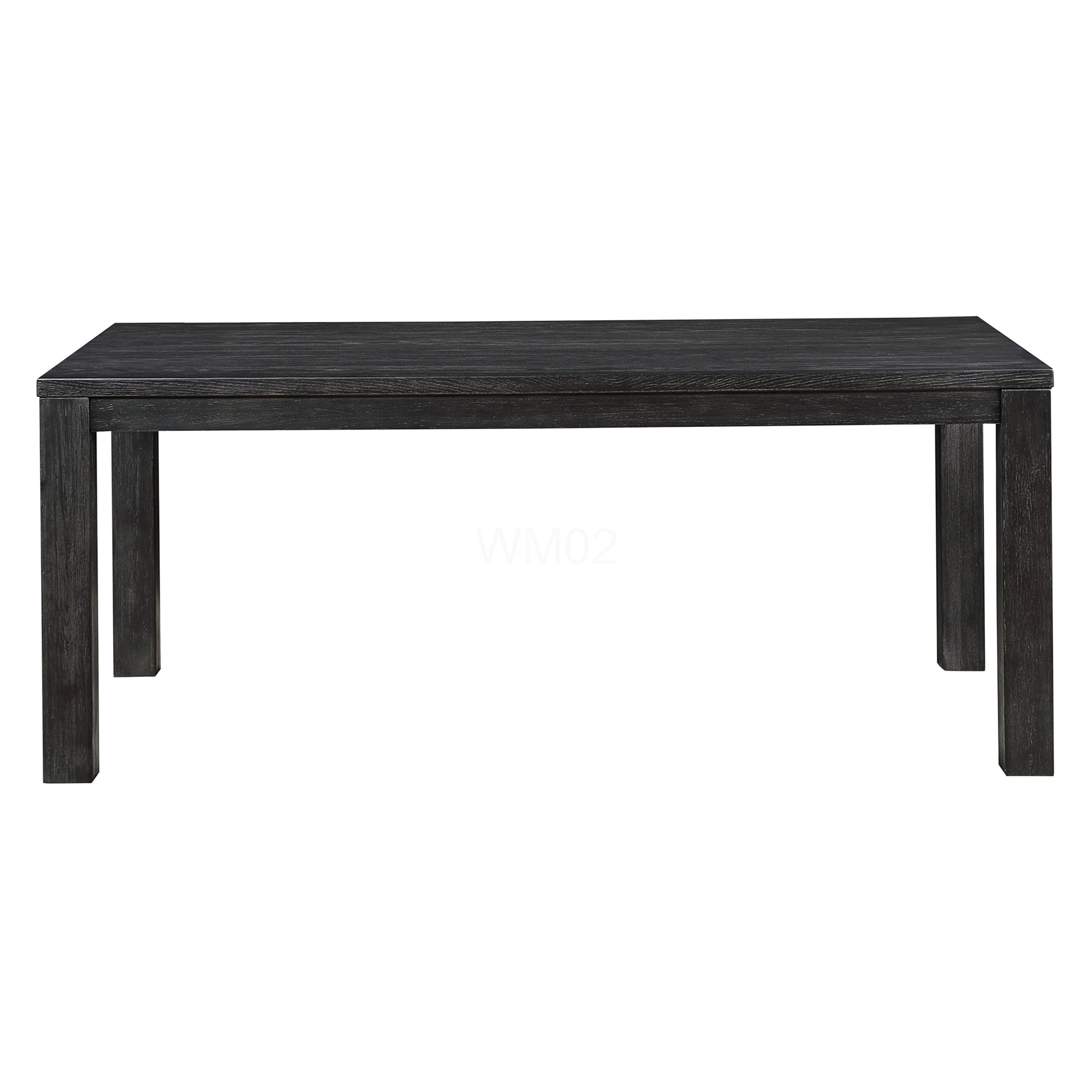 Antique Black Transitional Dining Table for 6, 72" Farmhouse Kitchen ...