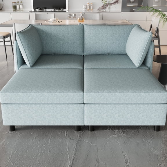 Antique Blue, Comfortable Seating, Storage Function - Decorates Small Living Areas