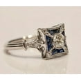 thumbnail image 1 of Antique Blue Old European Cut Moissanite Diamond Engagement Ring 925 Silver Wedding Valentine's Surprise Gift, 1 of 5