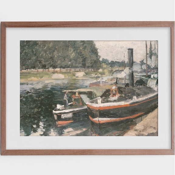 Antique Boat, Vintage Nautical Print, Harbor Wall Art Home Decor #17, Unframed Canvas Size 24x36