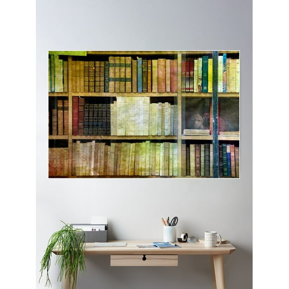 Antique Books Poster Wall Art, Modern Wall Decor For Living Room Bedroom, 16x24 UNFRAMED