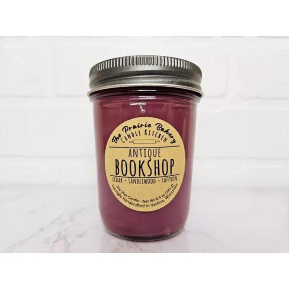 Antique Bookshop | Scented Soy Wax Candle | Incense Cedar Saffron Sandalwood