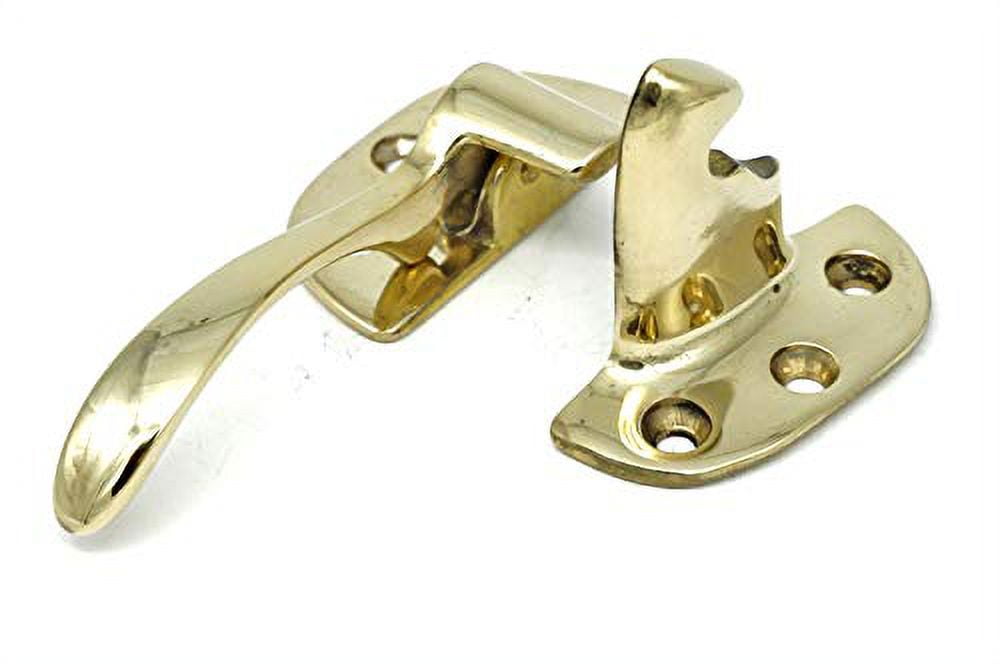 Antique Box , Brass Left Hand 3/8" Offset Box In Non Lacquered Brass