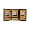 thumbnail image 1 of Antique Brass 5x7 Hinged Triple Picture Frame - Bead Border Design, 1 of 2