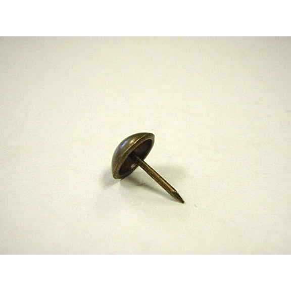 Antique Brass 7/16" Upholstery Nails/Tacks, Furniture Tacks, Thumb Tack Push Pin, 80 Pcs
