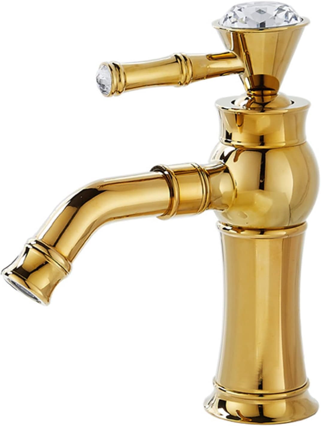 Antique Brass Bathroom Sink Faucet Gold, 360 Degree Swivel Spout Bathroom Sink Faucet, Single Hole Single Handle Bathroom Sink Faucet, High