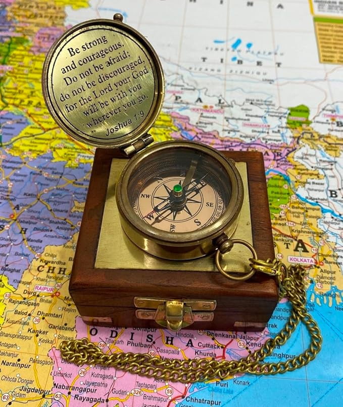 Antique Brass Compass Functional Direction Compasses Compass with ...