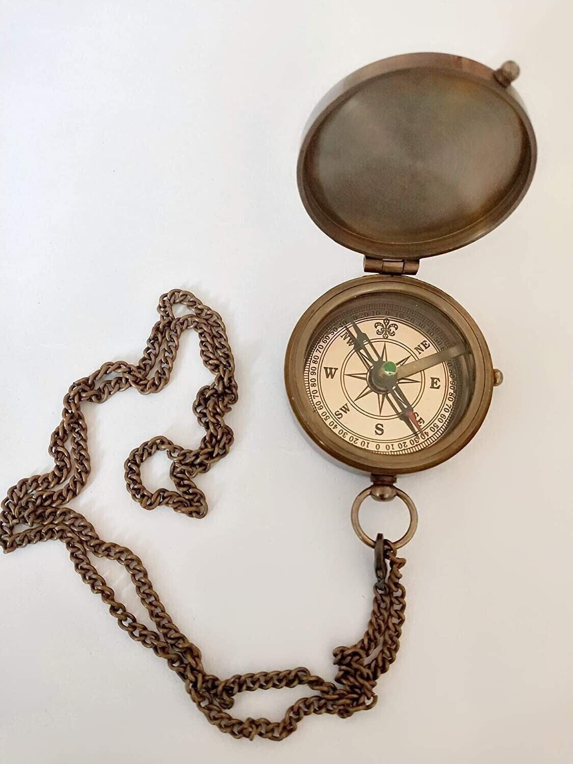 Antique Brass Compass Military Compass Vintage Pocket Compass Gift For Christmas