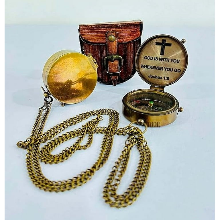 Brass Travel Pocket Navigational Hiking Compass Brass Travel Pocket Navigational Hiking Compass