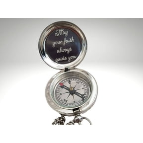 Antique Brass Compass Personalized Compass Engraved Compass Pocket Compass Gift
