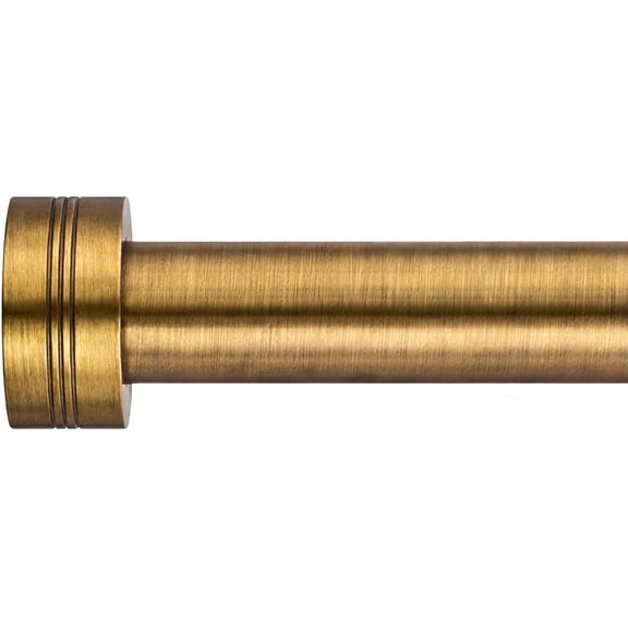 Antique Brass Curtain Rod for Windows 18 to 88 Inches,1 Inch Adjustable Drapery Pole,Heavy Duty Outdoor/Indoor Modern Curtain Rods,Easy Installation(Antique Brass 18"-88")