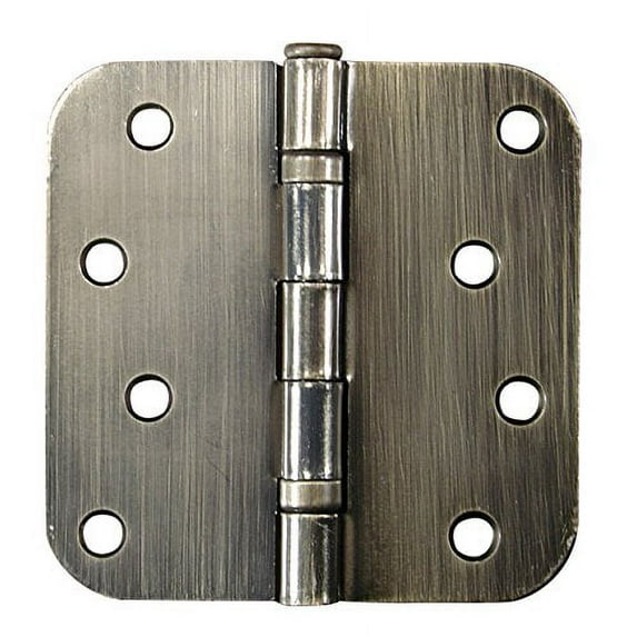 Antique Brass Door Hinges 4 Inch with 5/8 Inch Radius Ball Bearing - 2 Pack