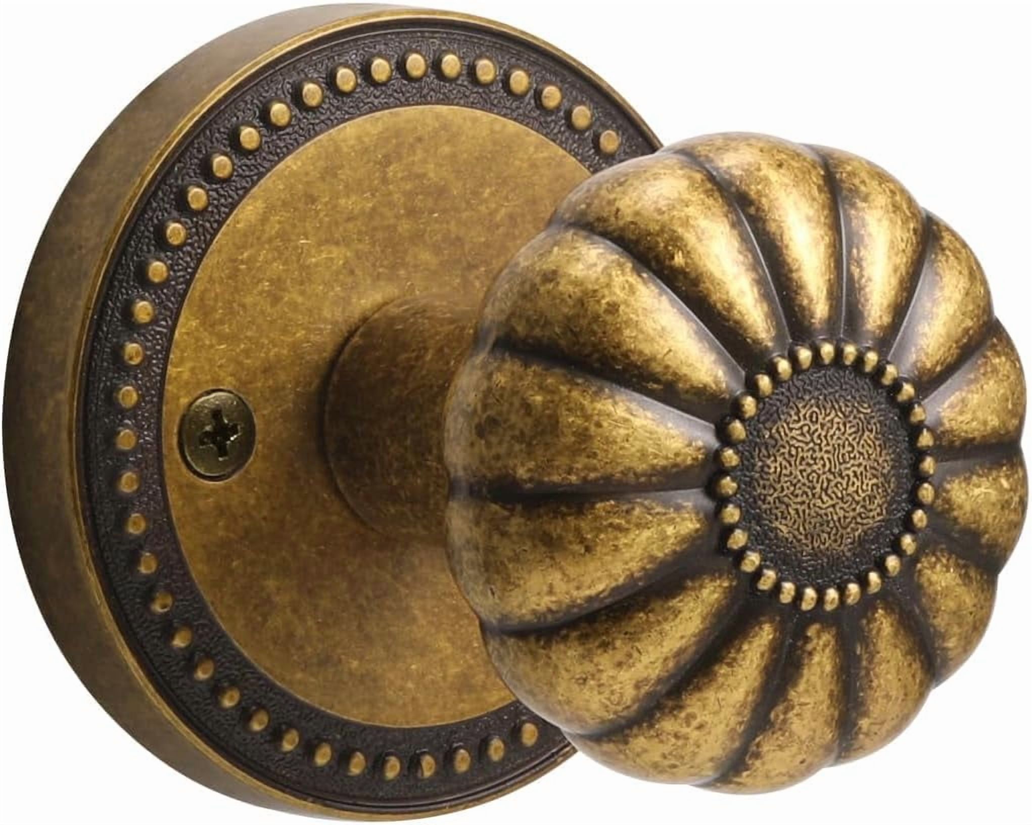 Antique Brass Door Knob Passage Door Knobs Interior Door Knob for Hall and Closet,Zinc Alloy 1 Pack