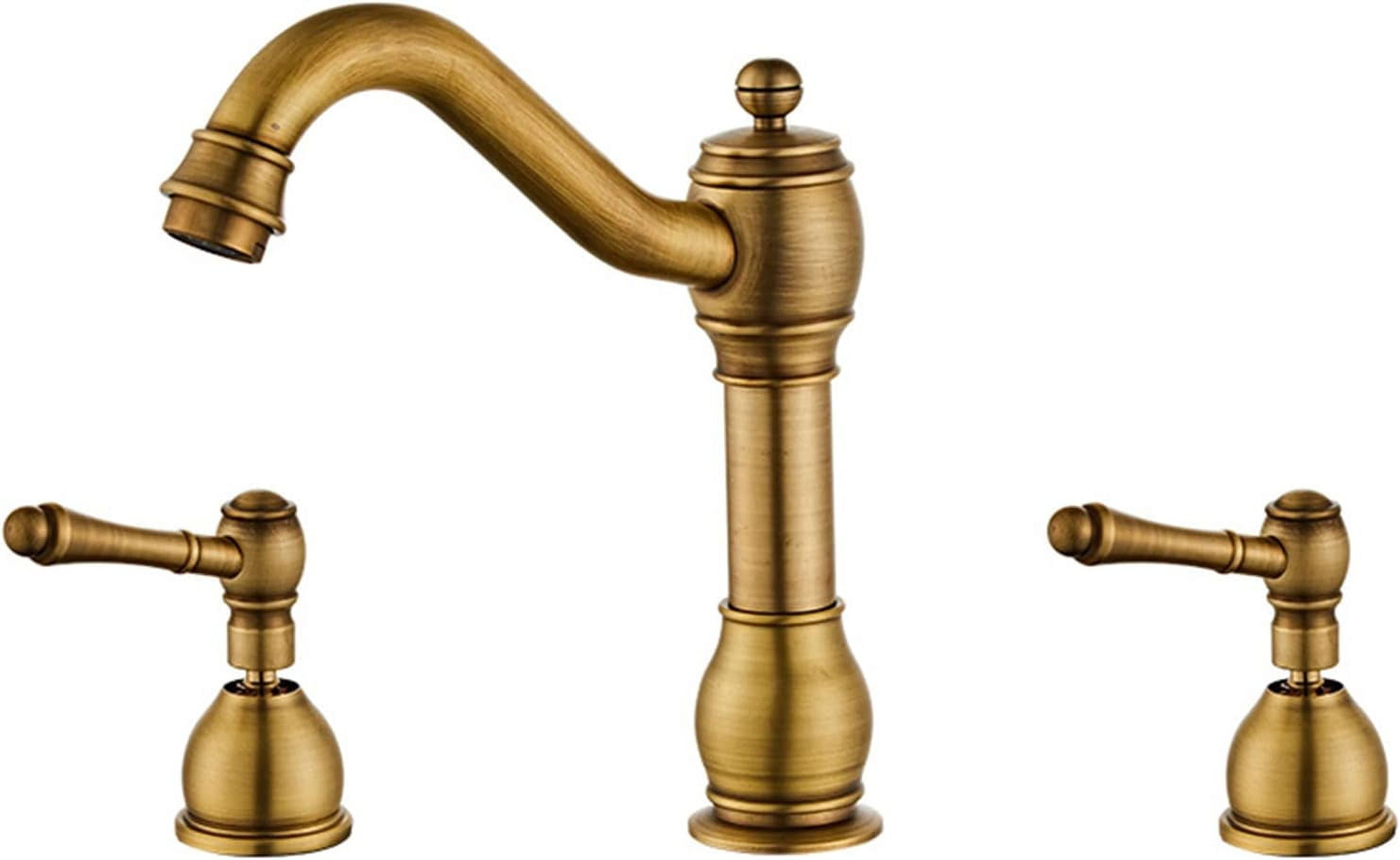 Antique Brass Faucet Bathroom 3 Hole,Antique Brass 3 Hole Bathroom Sink Faucet,Bathroom Sink ...
