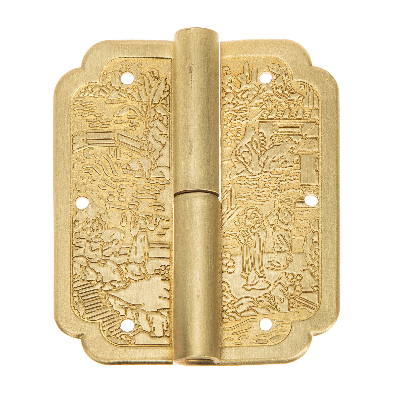 Pair / 2 Pcs Antique Vintage Solid Brass Large Door HINGES DECORATIVE