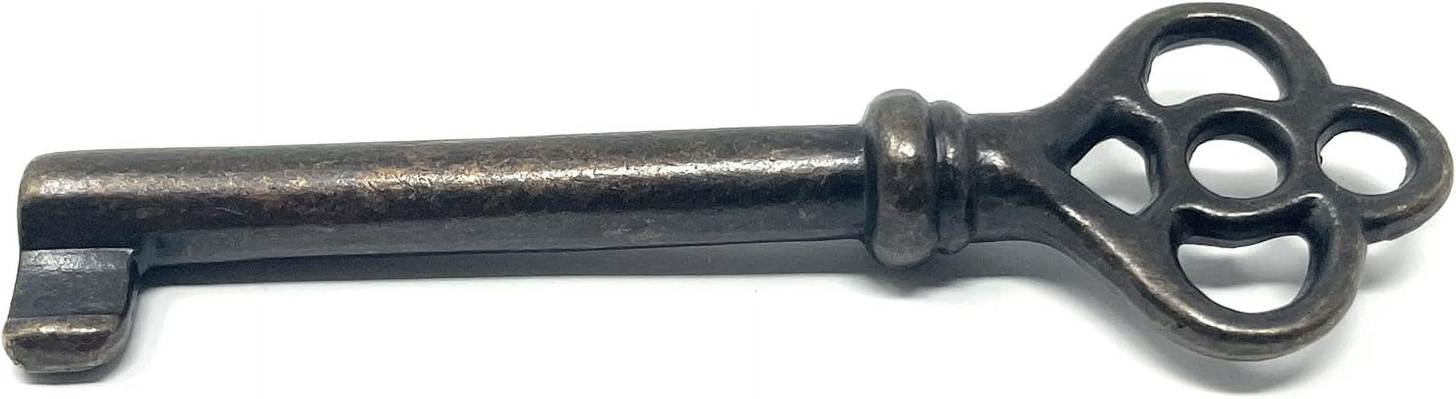 Antique Brass Hollow Barrel Skeleton Key for Doors, Desks,