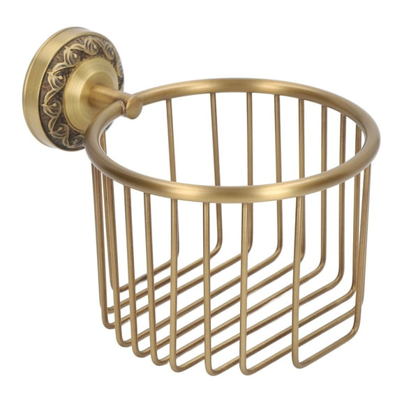 Antique Brass Paper Towel Rack, Wall Mount Organizer For Bathroom, Rust,<span Style="background:red"></span>  Stable