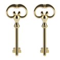 Antique Brass Plated Zinc Skeleton Key 2 Pack for Desk Locks - Walmart.com