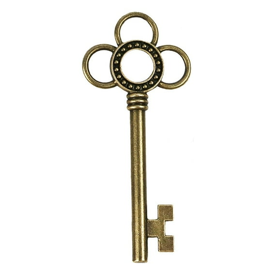 Antique Brass Skeleton Key Cabinet Lock Vintage Style for DIY Crafts Jewelry Making Decorative Hardware