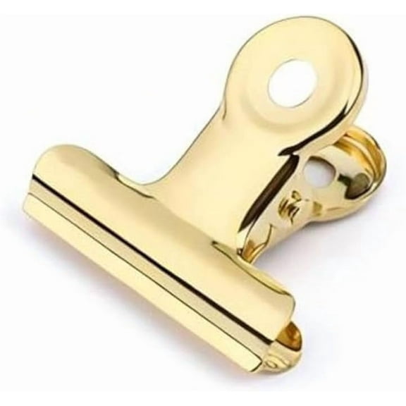 Antique Brass Small Bulldog Clips -  30 Pack Mini Hinge Clip 0.87 Inch Metal Binder Paper Clips Money Clamps for Tags Bags, Shops, Office and Home Kitchen (Bronze, 22mm)