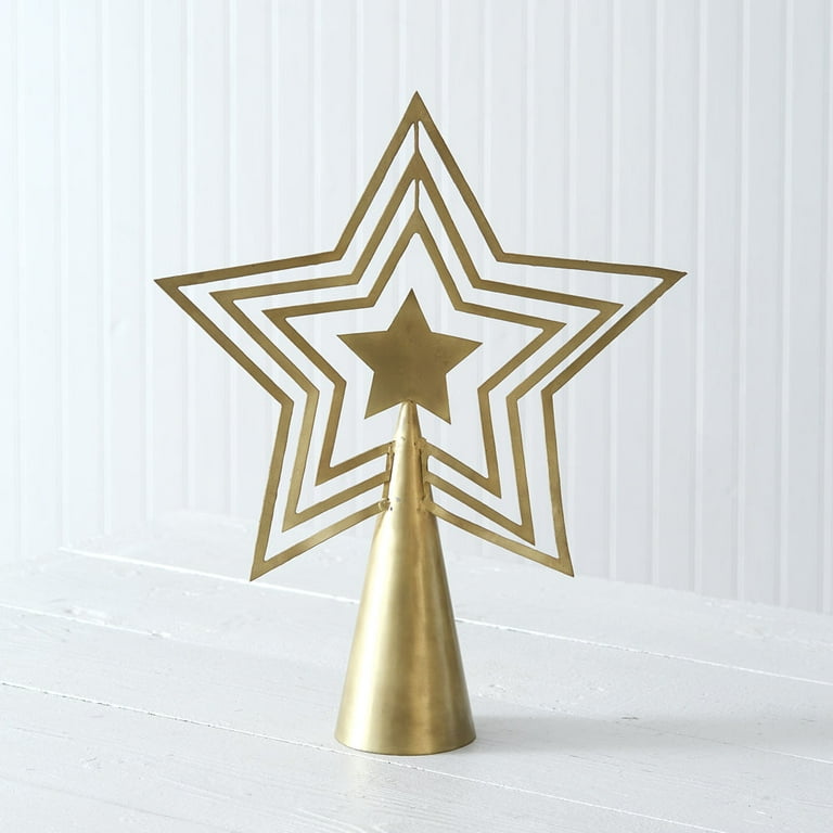 Colonial Tin Works Antique Brass Star Tree Topper - Walmart.com