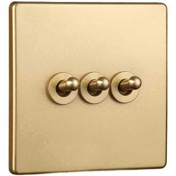 Antique Brass Toggle Switch Gold with PC Panel for Home Hotel Lighting