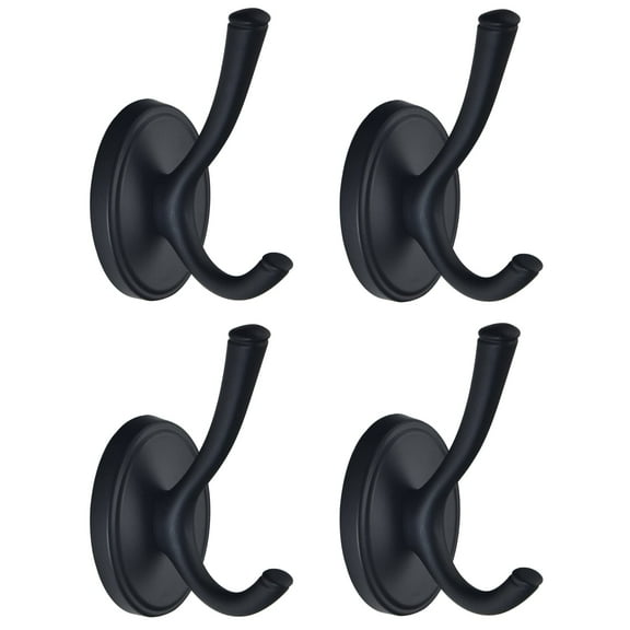 Antique Brass Towel Hooks, Vintage Gold Bathroom Robe Hooks Wall Mounted, 4 Pack Heavy Duty Wall Coat Hooks