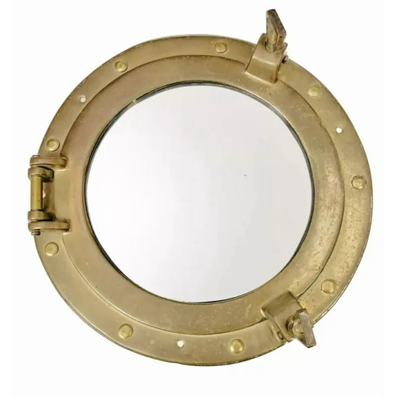 Antique Brass window porthole window Heavy cabal ship Porthole