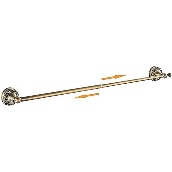 Antique Bronze Brass Towel Bar,Adjustable 15.5 to 27.5 Inch Bath Towel Bar Rack for Bathroom Towel Holder, Wall Mounted Bathroom Hardware Accessories,Pattern Carving Design$$Tools & Hardware Other