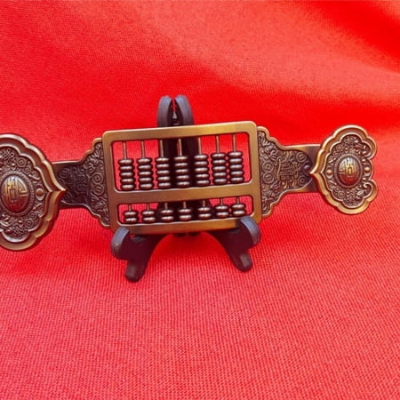 Antique Bronze Collection with Bracket Copper Gilt Wufu Wishful Abacus Office